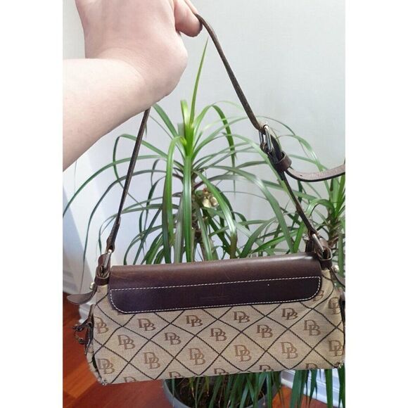 Dooney and Bourke Vintage Canvas and Leather Logo Bag - Picture 4 of 14